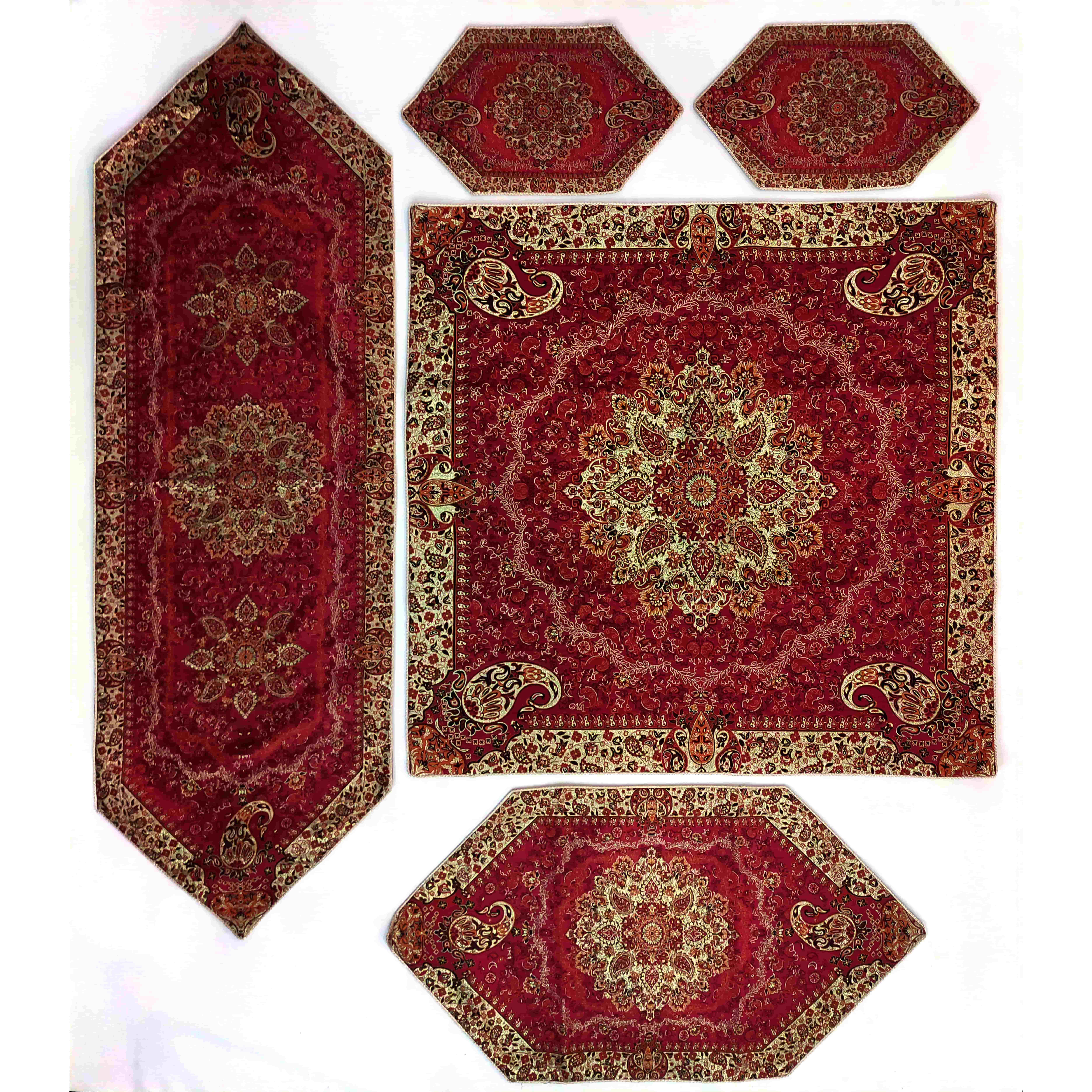 ست ۵ تکه رومیزی طرح اطلس